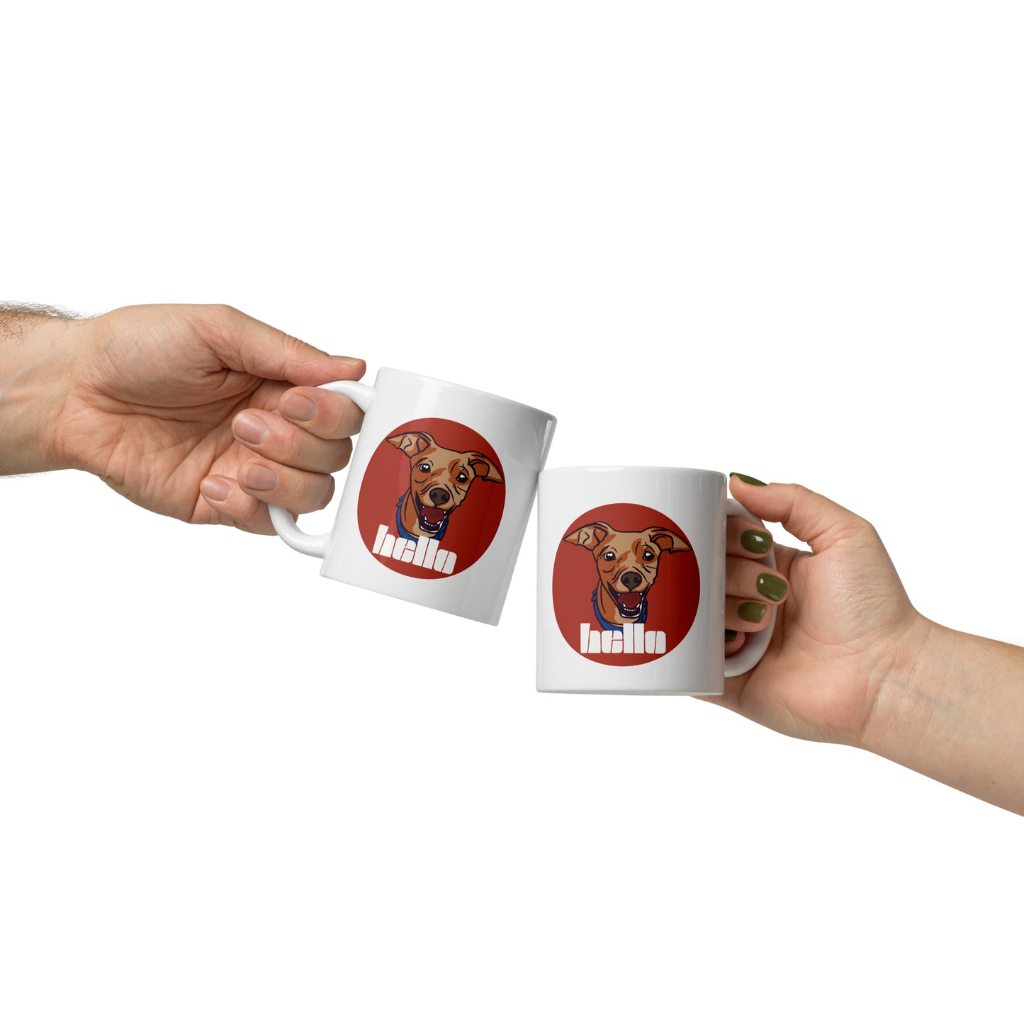Mug Chien Hello - Mug Personnalisé Chien Mignon 5 - Atelier MNP