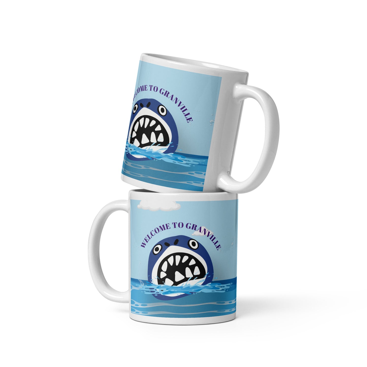 Mug Requin WELCOME TO GRANVILLE - Design Unique Normandie 11 oz
