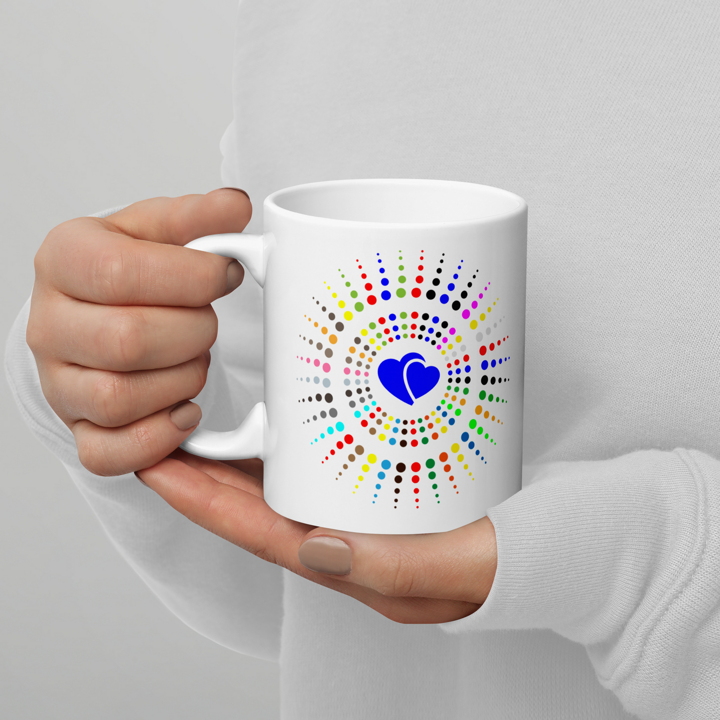 Mug 2 Cœurs en Couleur - Atelier MNP | Cadeau Romantique