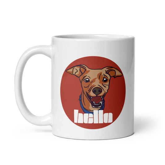 Mug Chien Hello - Mug Personnalisé Chien Mignon - Atelier MNP