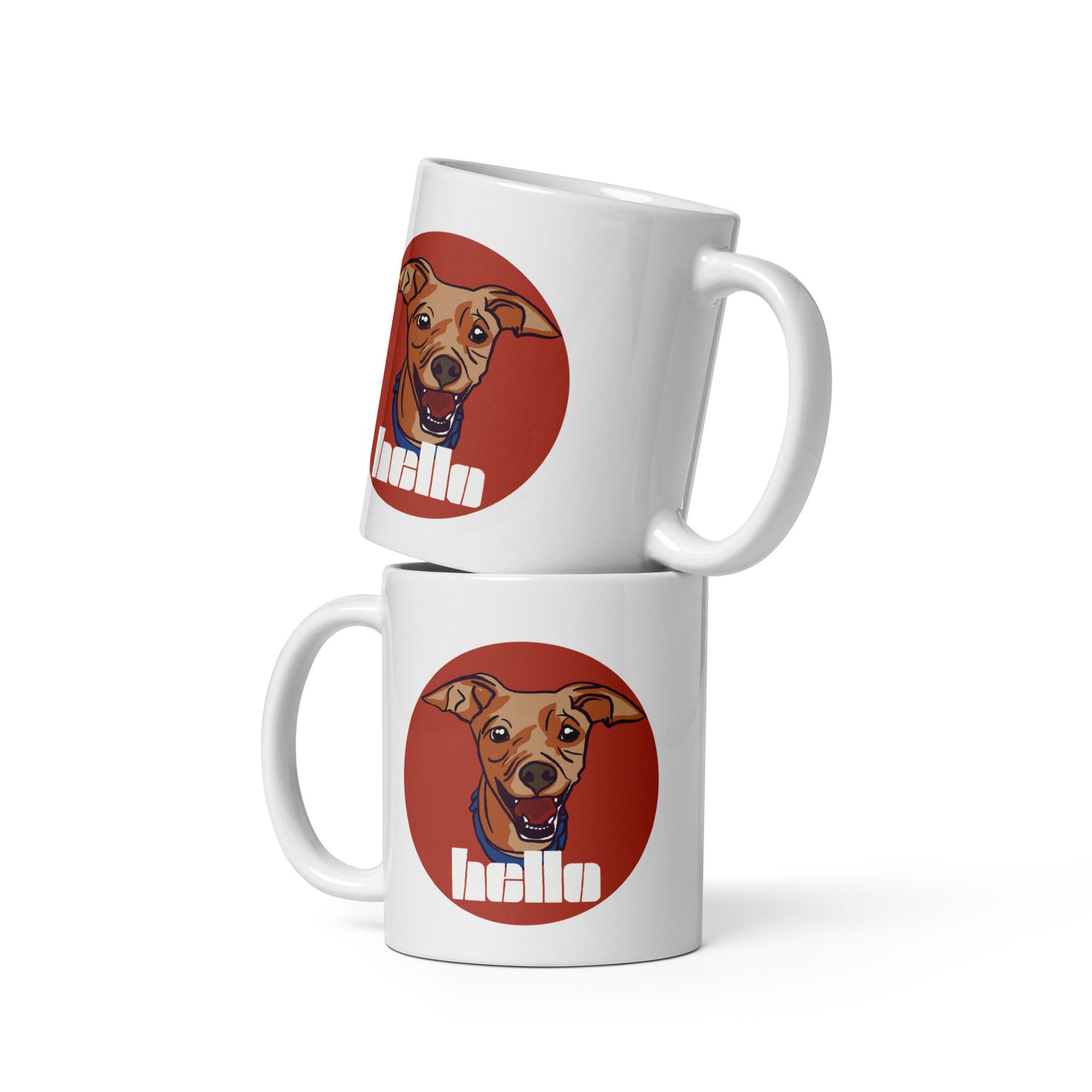 Mug Chien Hello - Mug Personnalisé Chien Mignon - Atelier MNP