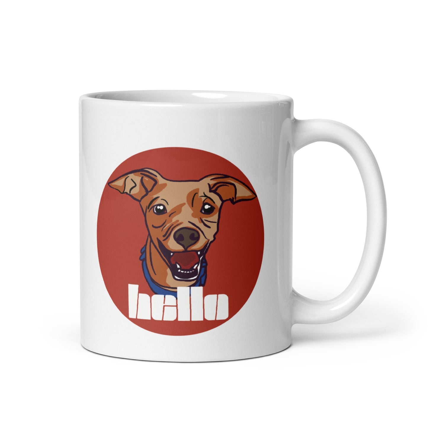 Mug Chien Hello - Mug Personnalisé Chien Mignon  - Atelier MNP