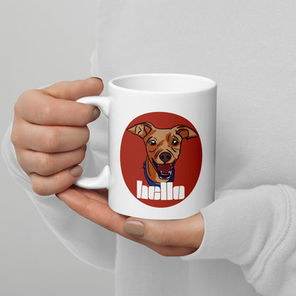 Mug Chien Hello - Mug Personnalisé Chien Mignon 8 - Atelier MNP