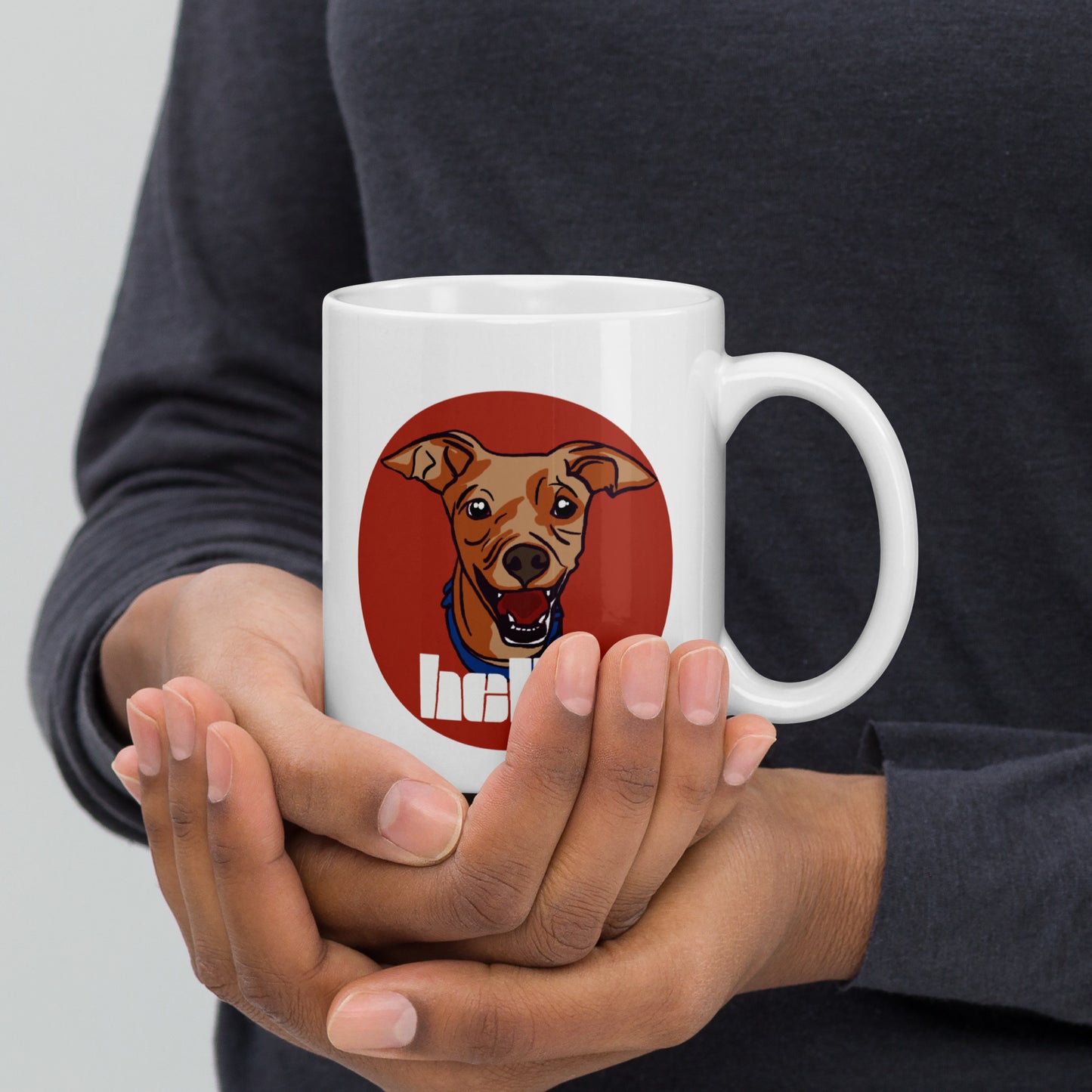 Mug Chien Hello - Mug Personnalisé Chien Mignon 9 - Atelier MNP