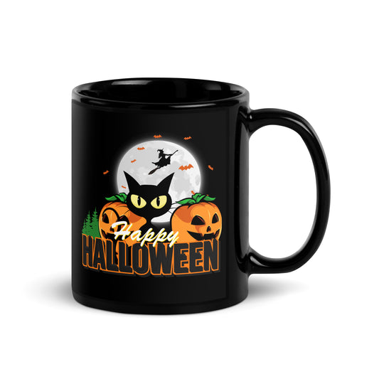 Mug Halloween Chat Noir - Tasse Céramique Mystérieuse 11oz/15oz