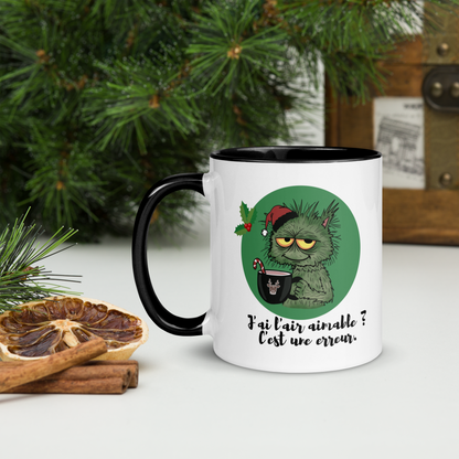 Mug Humour Grincheux – “J’ai l’air aimable ? C’est une erreur.” – Cadeau Noël Original