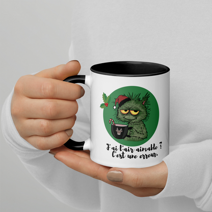 Mug Humour Grincheux – “J’ai l’air aimable ? C’est une erreur.” – Cadeau Noël Original