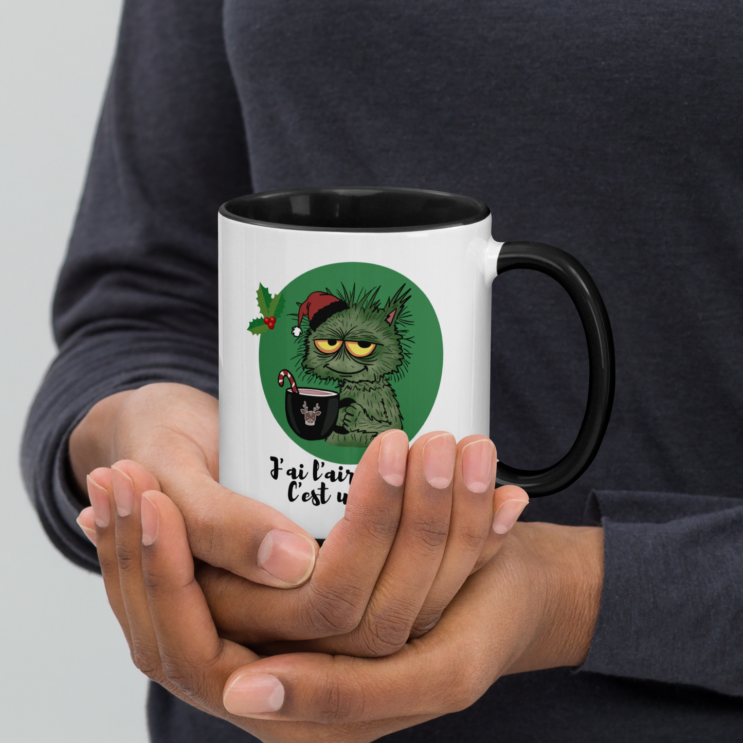 Mug Humour Grincheux – “J’ai l’air aimable ? C’est une erreur.” – Cadeau Noël Original