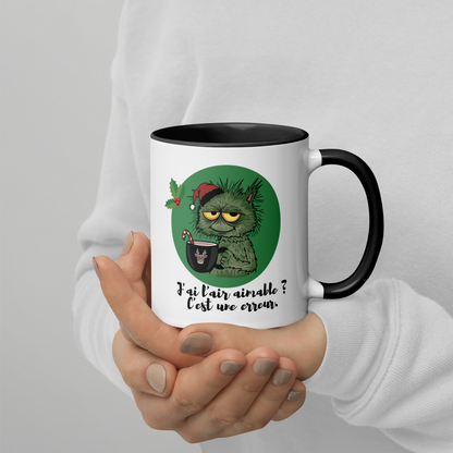 Mug Humour Grincheux – “J’ai l’air aimable ? C’est une erreur.” – Cadeau Noël Original