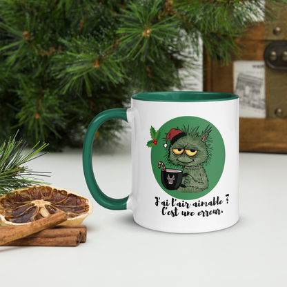 Mug Humour Grincheux – “J’ai l’air aimable ? C’est une erreur.” – Cadeau Noël Original