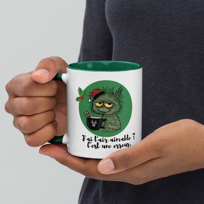 Mug Humour Grincheux – “J’ai l’air aimable ? C’est une erreur.” – Cadeau Noël Original