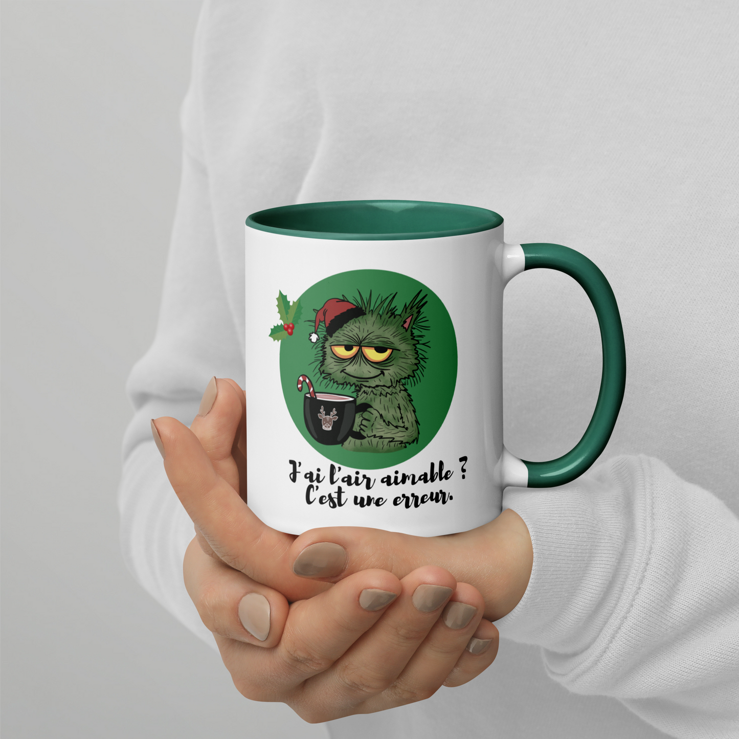Mug Humour Grincheux – “J’ai l’air aimable ? C’est une erreur.” – Cadeau Noël Original