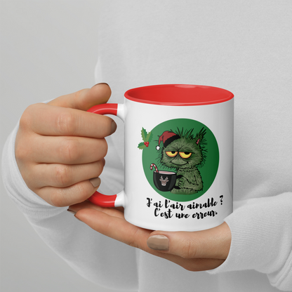 Mug Humour Grincheux – “J’ai l’air aimable ? C’est une erreur.” – Cadeau Noël Original