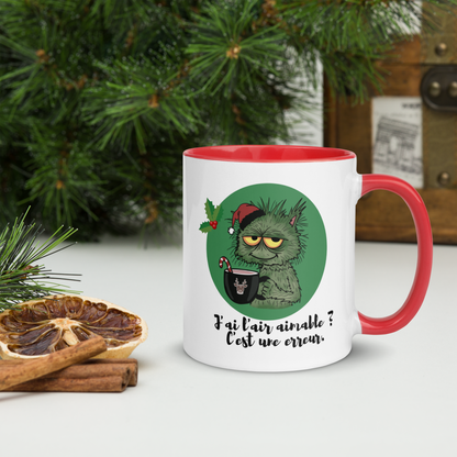 Mug Humour Grincheux – “J’ai l’air aimable ? C’est une erreur.” – Cadeau Noël Original