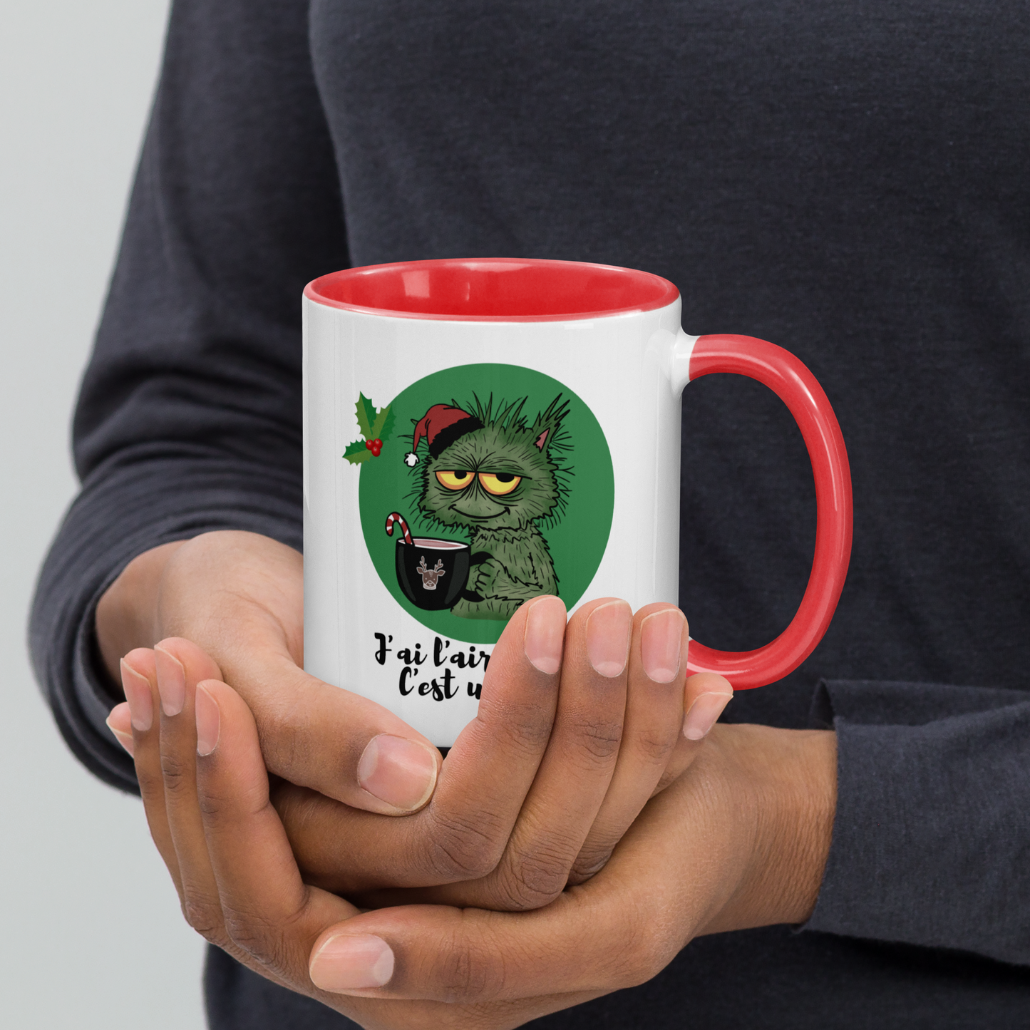 Mug Humour Grincheux – “J’ai l’air aimable ? C’est une erreur.” – Cadeau Noël Original