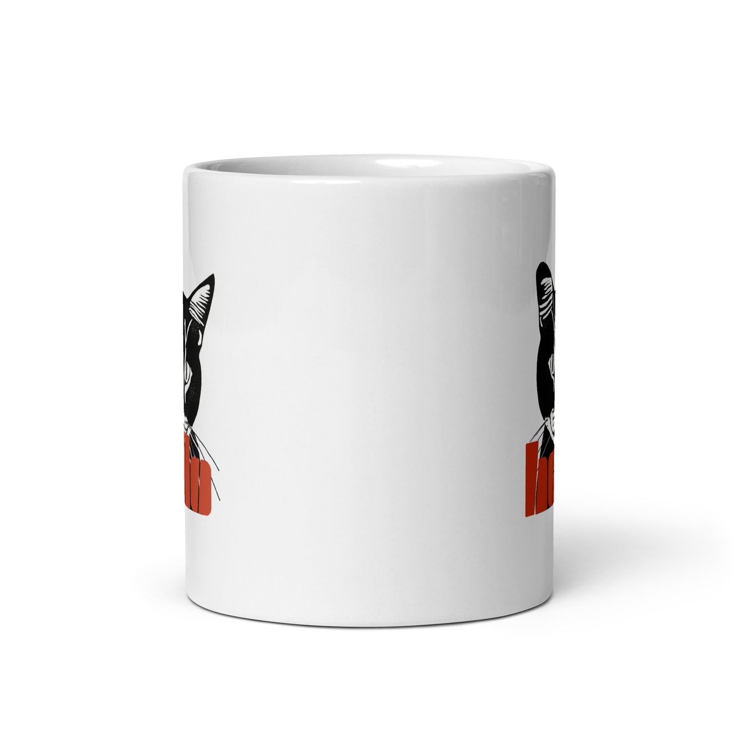 Mug Chat Noir Hello - Mug Personnalisé Premium Atelier MNP