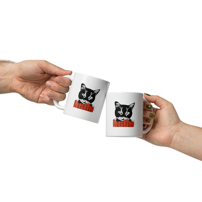 Mug Chat Noir Hello - Mug Personnalisé Premium Atelier MNP