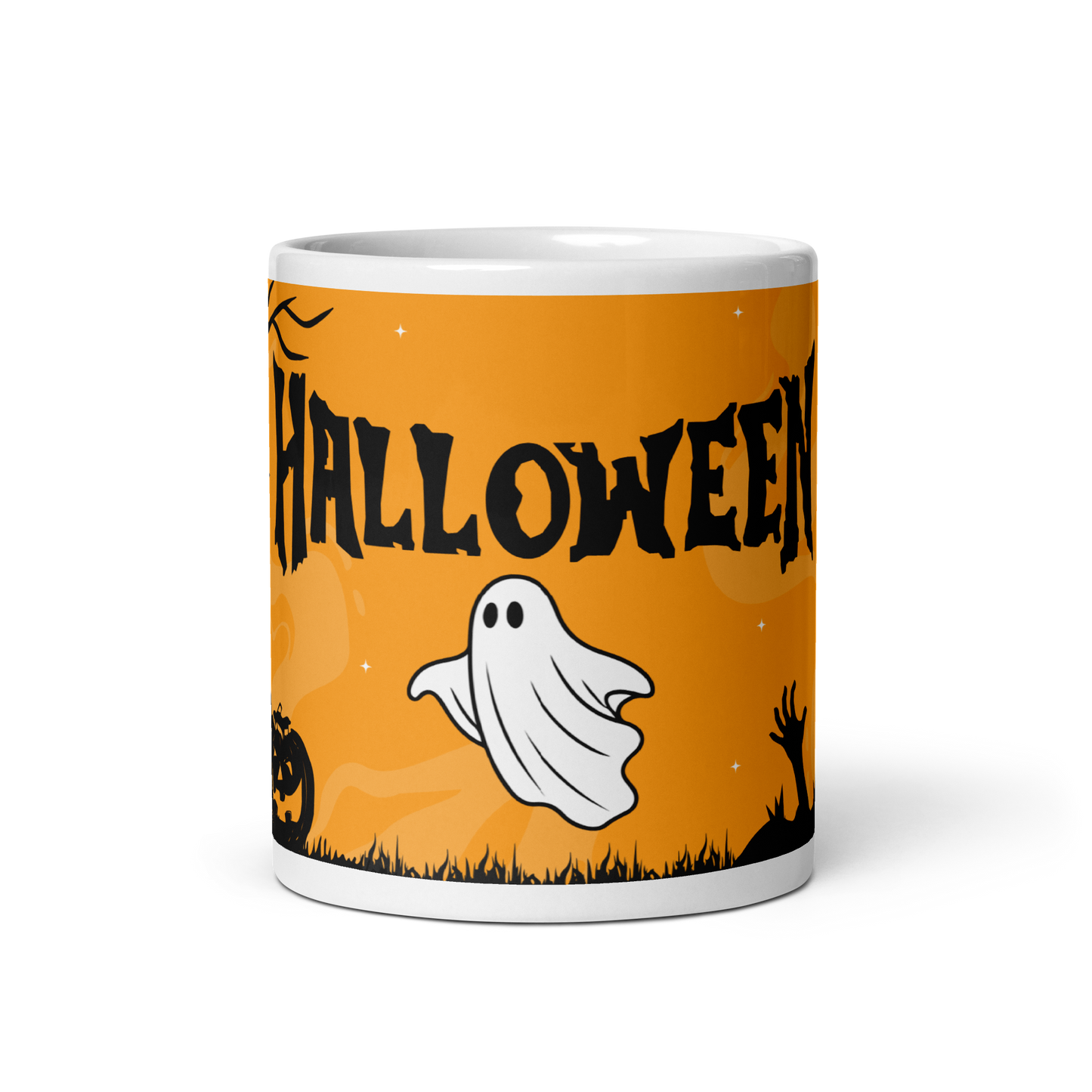 Mug Cimetière Halloween couleur orange - Décoration Effrayante | Atelier MNP