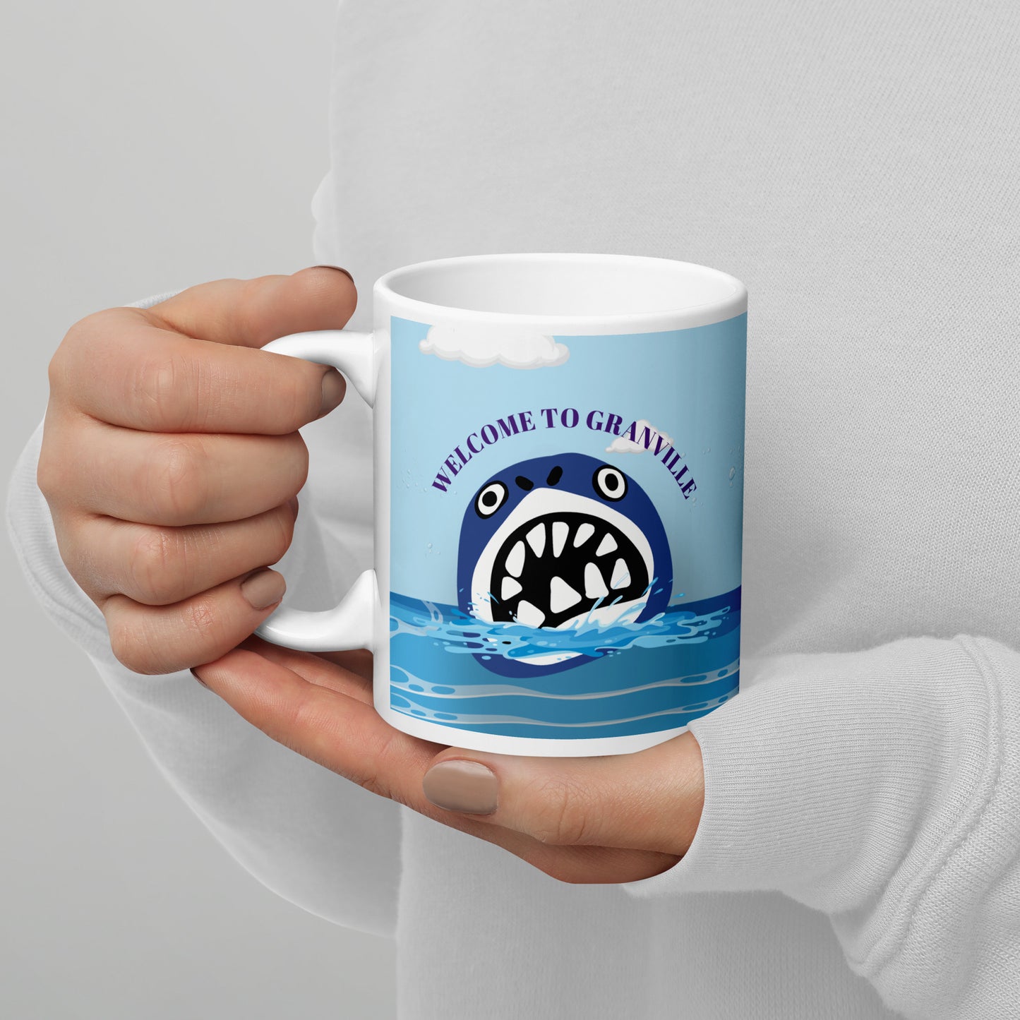Mug Requin WELCOME TO GRANVILLE - Design Unique Normandie 11 oz