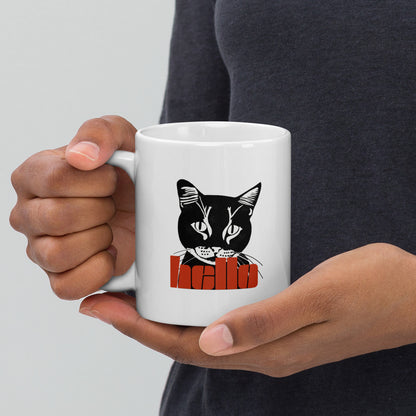 Mug Chat Noir Hello - Mug Personnalisé Premium Atelier MNP