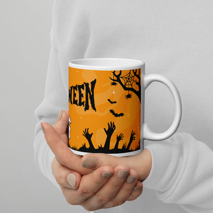 Mug Cimetière Halloween couleur orange - Décoration Effrayante | Atelier MNP