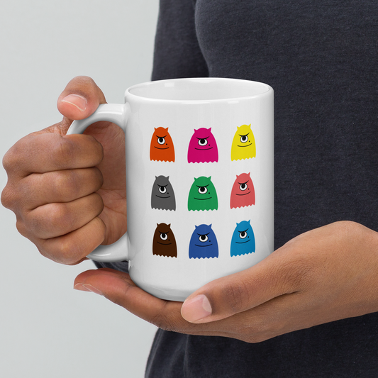 Petits Monstres en Mission : L’Invasion Colorée de la Normandie » (Grand mug de 15 oz)