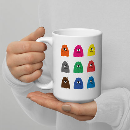 Petits Monstres en Mission : L’Invasion Colorée de la Normandie » (Grand mug de 15 oz)