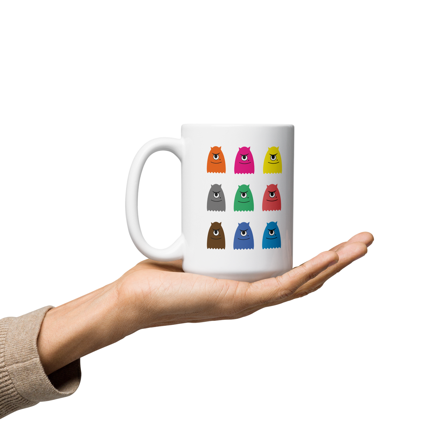 Petits Monstres en Mission : L’Invasion Colorée de la Normandie » (Grand mug de 15 oz)