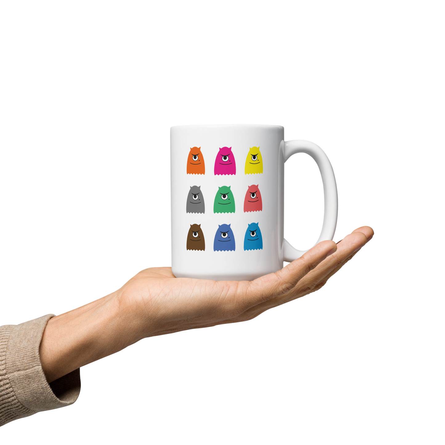 Petits Monstres en Mission : L’Invasion Colorée de la Normandie » (Grand mug de 15 oz)
