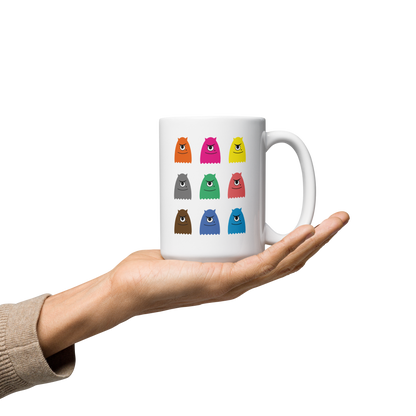 Petits Monstres en Mission : L’Invasion Colorée de la Normandie » (Grand mug de 15 oz)